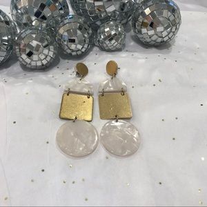 Geometric Long Earrings